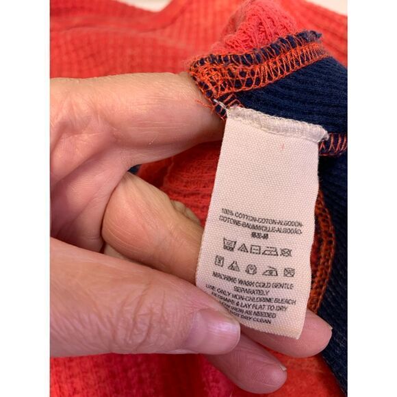 We The Free Orange Fashion Waffle Knit Thermal Top Size XS - Picture 9 of 11